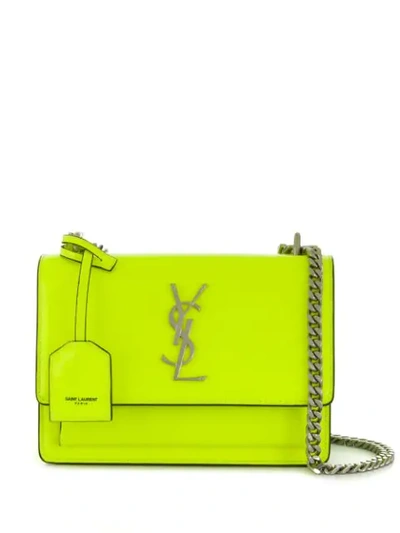 Saint Laurent Sunset Crossbody Bag In Yellow