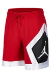 Jordan Jumpman Diamond Athletic Shorts In Gym Red/ White/ Black/ White