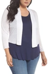 NIC + ZOE DAYBREAK CROP LINEN BLEND CARDIGAN,S181101W