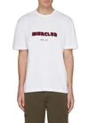 MONCLER LOGO VELVET FLOCK PRINT T-SHIRT