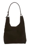 REBECCA MINKOFF KARLIE STUDDED LEATHER HOBO BAG - BLACK,HU19EKSH64