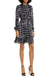 JOIE Tasma Geo Print Long Sleeve Dress,19-2-005487-DR01998