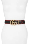 GUCCI LOGO BUCKLE MATELASSE LEATHER BELT,5762020OLFG