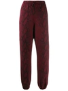 ALEXANDER WANG T T BY ALEXANDER WANG SNAKE PRINT TROUSERS - 红色