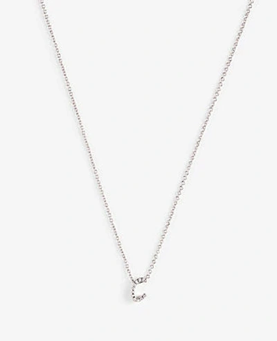 Ann Taylor Pave Sterling Silver Initial Necklace In C