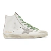 GOLDEN GOOSE GOLDEN GOOSE WHITE AND SILVER FRANCY SNEAKERS