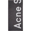 Acne Studios Toronty Logo Wool-blend Scarf In Black