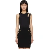 BALMAIN BALMAIN BLACK ASYMMETRIC 3-BUTTON TANK TOP