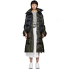 SACAI SACAI NAVY AND KHAKI DOWN NYLON PUFFER COAT