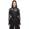 SEE BY CHLOÉ SEE BY CHLOE NAVY FLORAL MESH BLOUSE