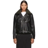 ACNE STUDIOS ACNE STUDIOS BLACK LEATHER SHEARLING BIKER JACKET