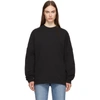 ALEXANDER WANG T ALEXANDERWANG.T BLACK DRY FRENCH TERRY LOGO SWEATSHIRT