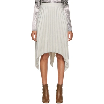Acne Studios 灰色 Ilsie 条纹西装半身裙 In Asymmetrical Pleated Skirt