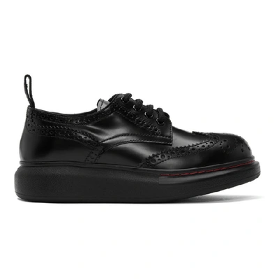 Alexander Mcqueen Low Platform Heel Brogues - 黑色 In Black