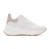 ALEXANDER MCQUEEN ALEXANDER MCQUEEN WHITE AND PINK OVERSIZED RUNNER SNEAKERS