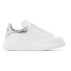 ALEXANDER MCQUEEN ALEXANDER MCQUEEN WHITE AND SILVER OVERSIZED SNEAKERS