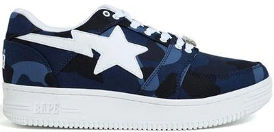 Pre-owned Bape A Bathing Ape Sta Camo Navy In Navy/white