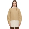 CHLOÉ CHLOE BROWN WOOL AND CASHMERE SWEATER