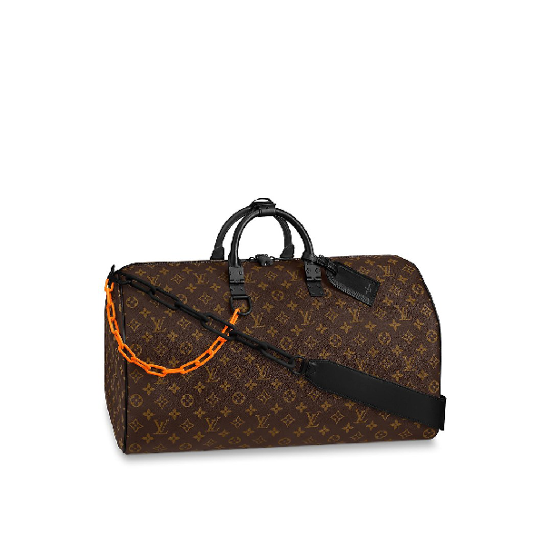 Pre-Owned Louis Vuitton Keepall Bandouliere Black-tone 50 Brown | ModeSens