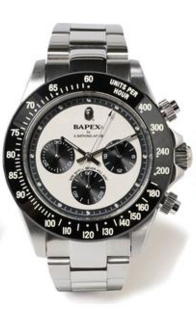 Pre-owned Bape Type 3 X Watch Silver