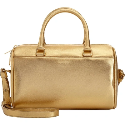 Pre-owned Saint Laurent Classic Sac Shoulder Bag Duffle Mini Metallic Gold