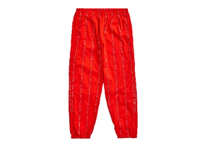 Pre-owned Supreme  Reflective Text Track Pant Orange