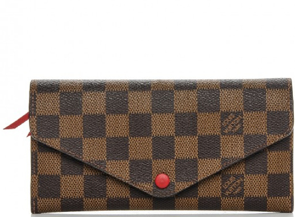 Louis Vuitton Wallet Josephine Damier Ebene In Brown/red | ModeSens