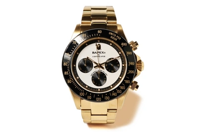 Pre-owned Bape Type 4 X Watch Gold