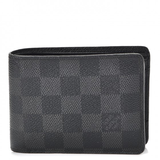 Pre-Owned Louis Vuitton Multiple Wallet Damier Graphite Black/grey | ModeSens