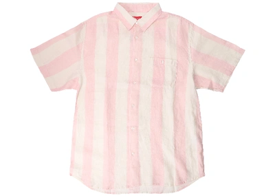 Pre-owned Supreme Wide Stripe Shirt Pink