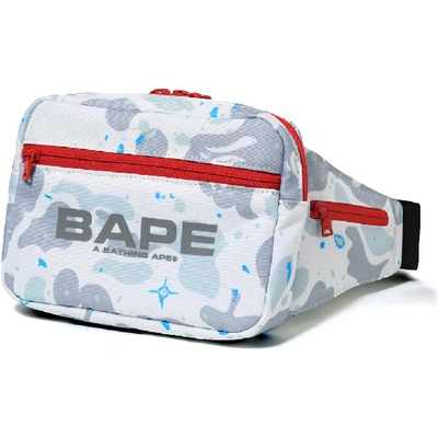 Pre-owned Bape  Space Camo Waist Bag White