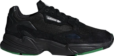Pre-owned Adidas Originals Adidas Falcon Core Black Green (women's) In Core Black/core Black/green