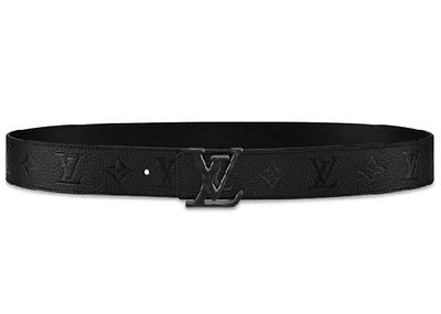 Pre-owned Louis Vuitton  Initials Shape Belt Monogram 40mm Absolute Black