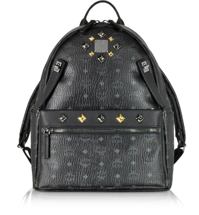 Mcm Dual Stark Backpack Visetos Medium Black