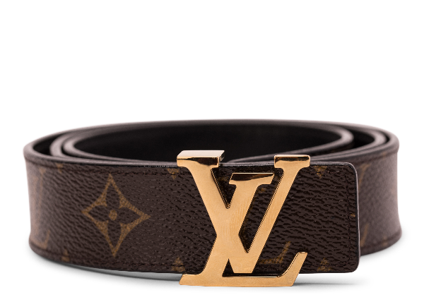Pre-Owned Louis Vuitton Belt Initiales Reversible Monogram 1w Noir Black/brown In Brown/noir ...