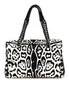 ROBERTO CAVALLI ANIMAL PRINT BOWLING BAG SMALL SATCHEL