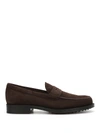 Tod's Suede Penny Loafers In Brown