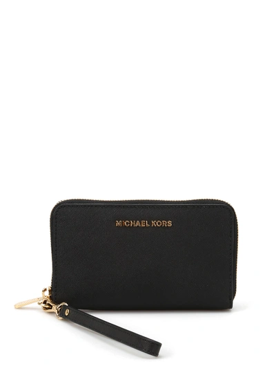 Michael Kors Jet Set Travel Wallet In Black