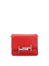 TOD'S DOUBLE T MINI LEATHER CLUTCH