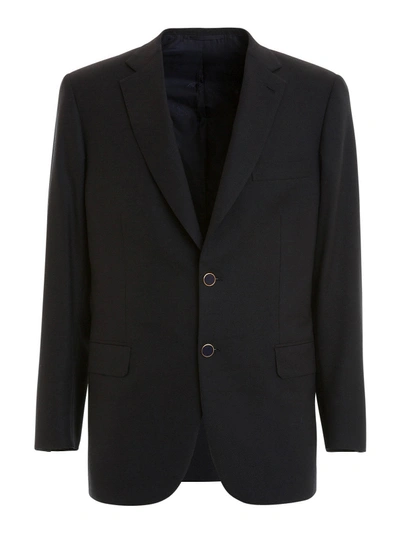 Brioni Brunico Wool Structured Blazer In Blue In Dark Blue