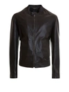 VERSACE GURU COLLAR LEATHER JACKET