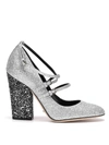 SERGIO ROSSI BETTY GLITTERED MARY JANE SHOES