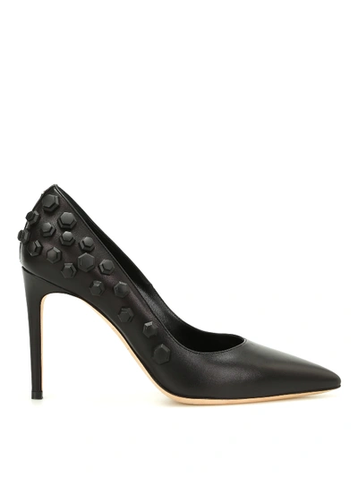 Dsquared2 Studded Leather Pumps In Black