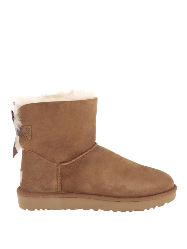 ugg mini bailey brilliant bow genuine shearling bootie
