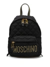 MOSCHINO STUDDED LOGO LETTERING BACKPACK