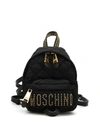 MOSCHINO STUDDED LOGO LETTERING BACKPACK