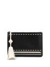 TOD'S WOVEN DETAILS LEATHER CLUTCH