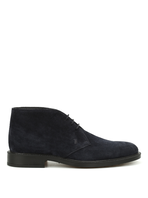 blue suede desert boots