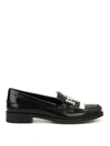 TOD'S DOUBLE T FRINGED LEATHER LOAFERS
