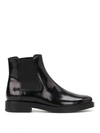 TOD'S SMOOTH LEATHER ANKLE BOOTS